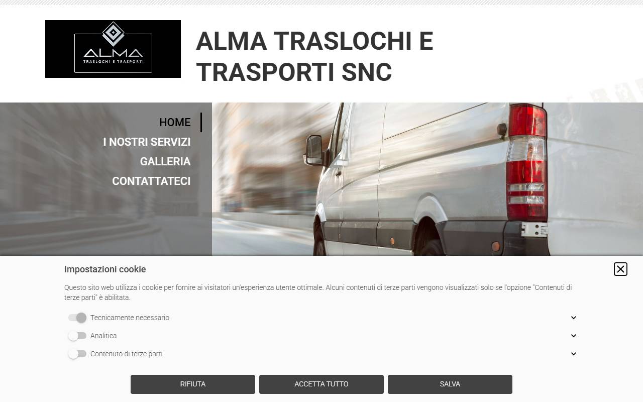 Anteprima del sito: Alma Traslochi e Trasporti snc