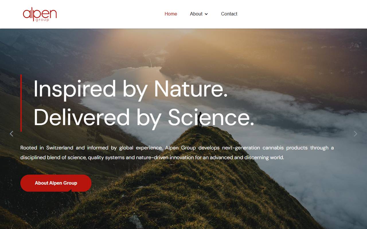 Anteprima del sito: Alpen Group SA, succursale di Bioggio