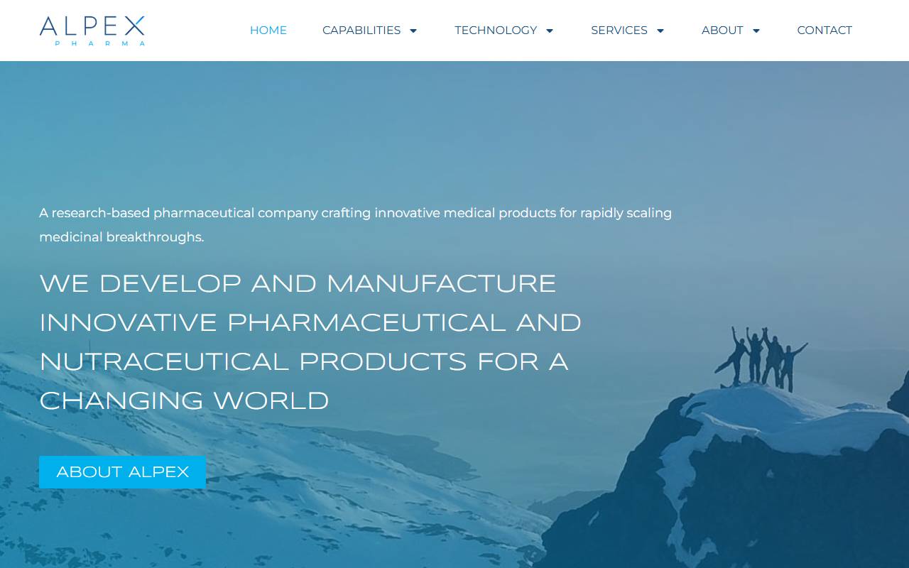 Anteprima del sito: Alpex Pharma SA