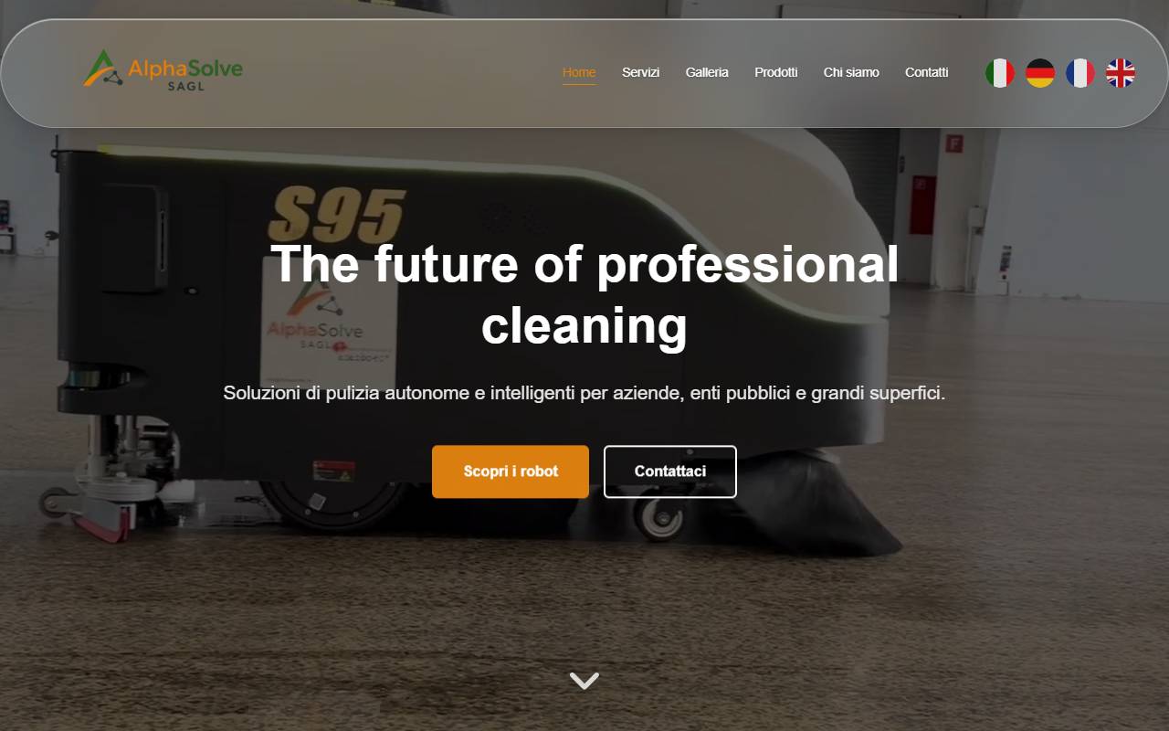 Anteprima del sito: AlphaSolve Sagl