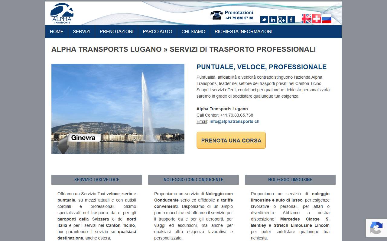 Anteprima del sito: Alpha Transports Services SA