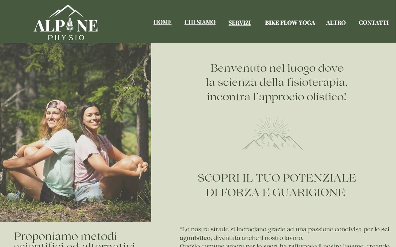 Anteprima del sito: ALPINE PHYSIO SAGL