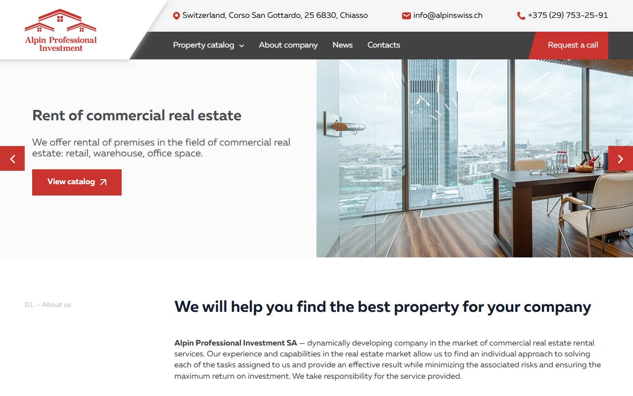 Anteprima del sito: Alpin Professional Investment SA