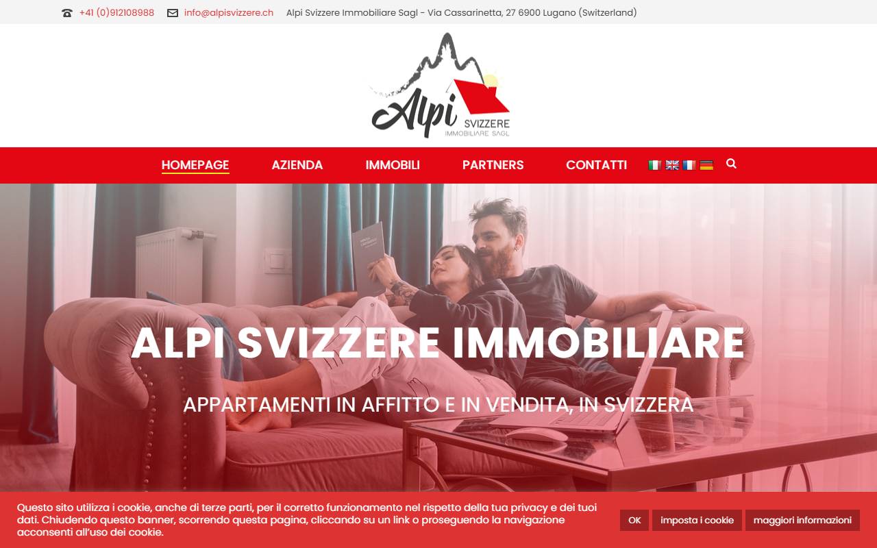 Anteprima del sito: Alpi Svizzere Immobiliare Sagl