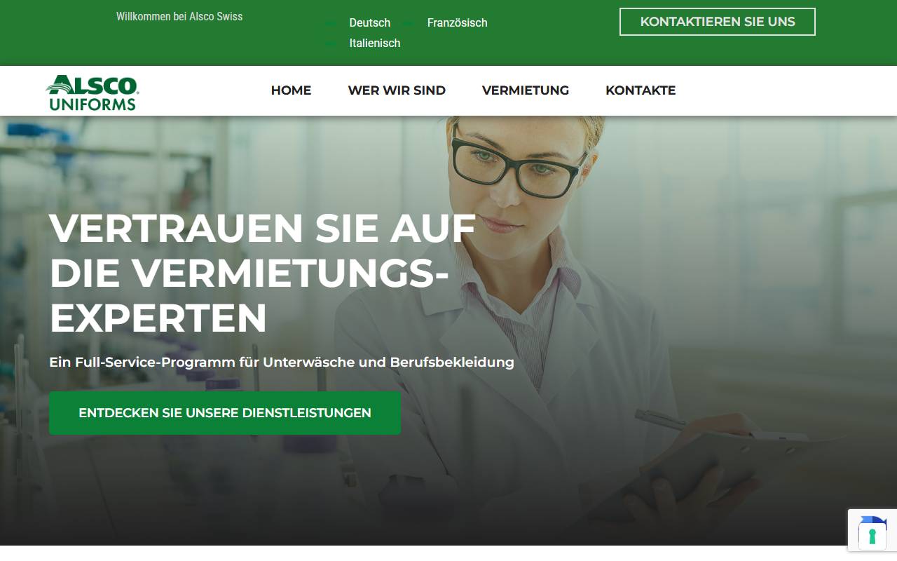 Anteprima del sito: Alsco Swiss Sagl