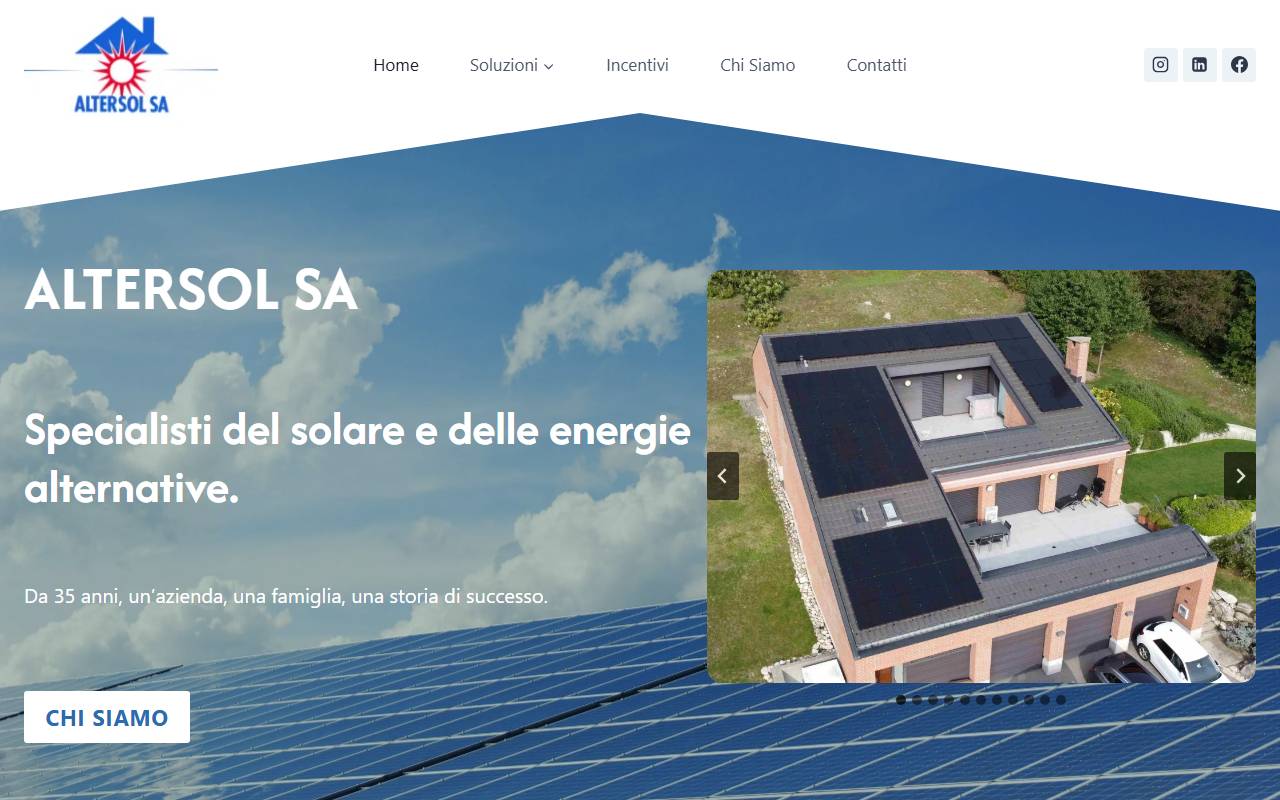 Anteprima del sito: Altersol SA