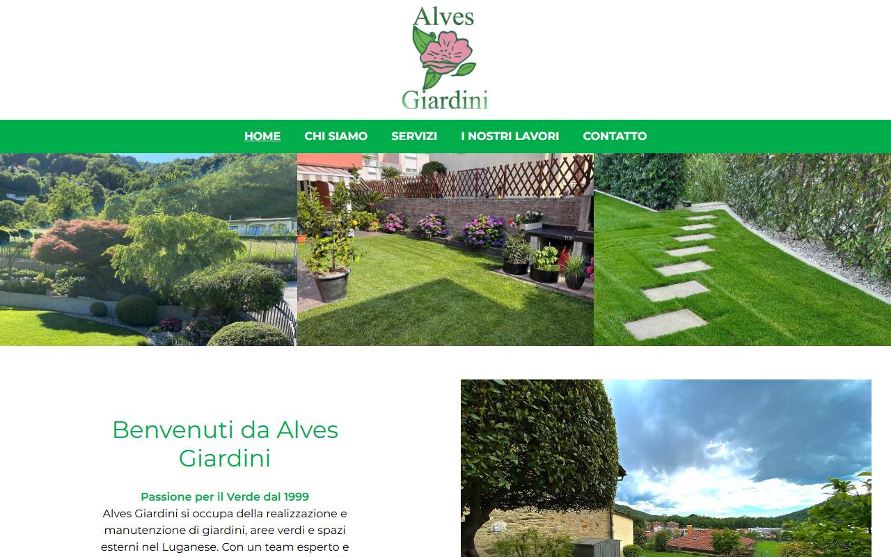 Anteprima del sito: Alves Giardini Sagl