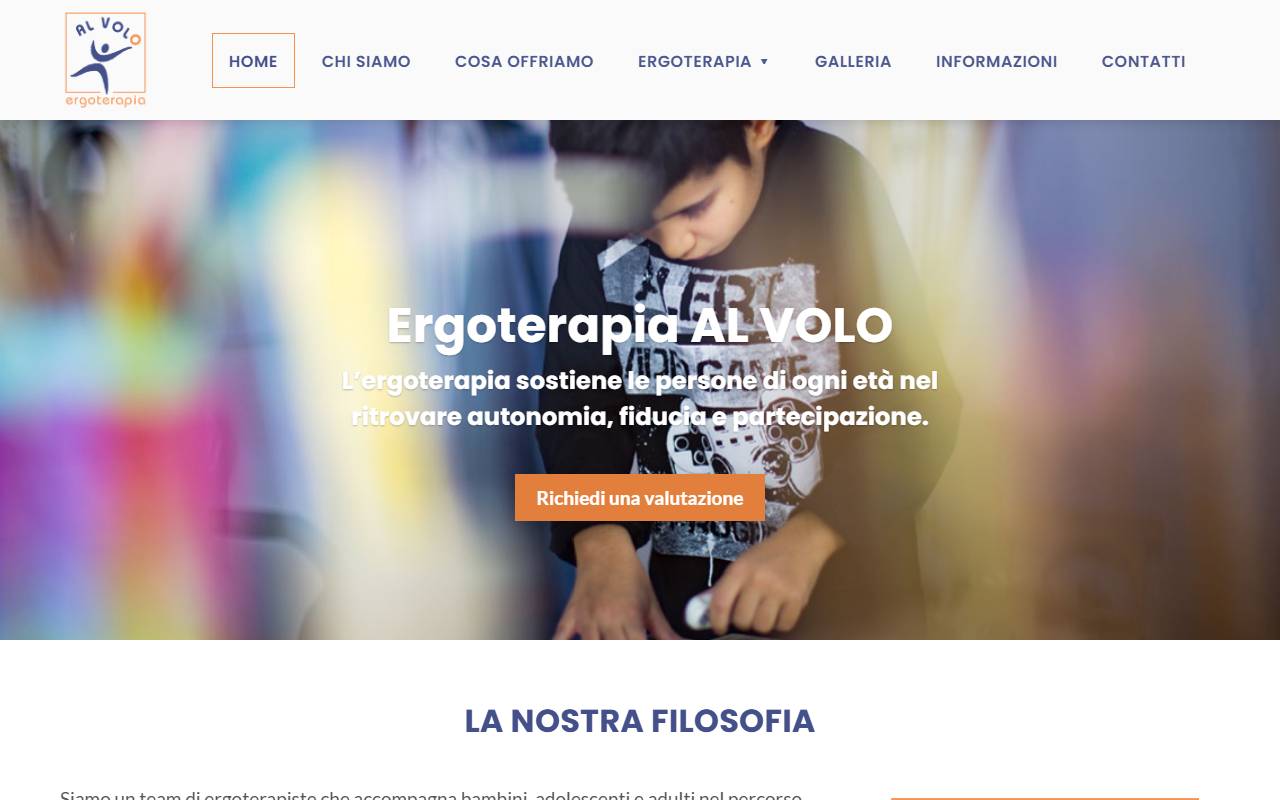 Anteprima del sito: Ergoterapia Al Volo Sagl
