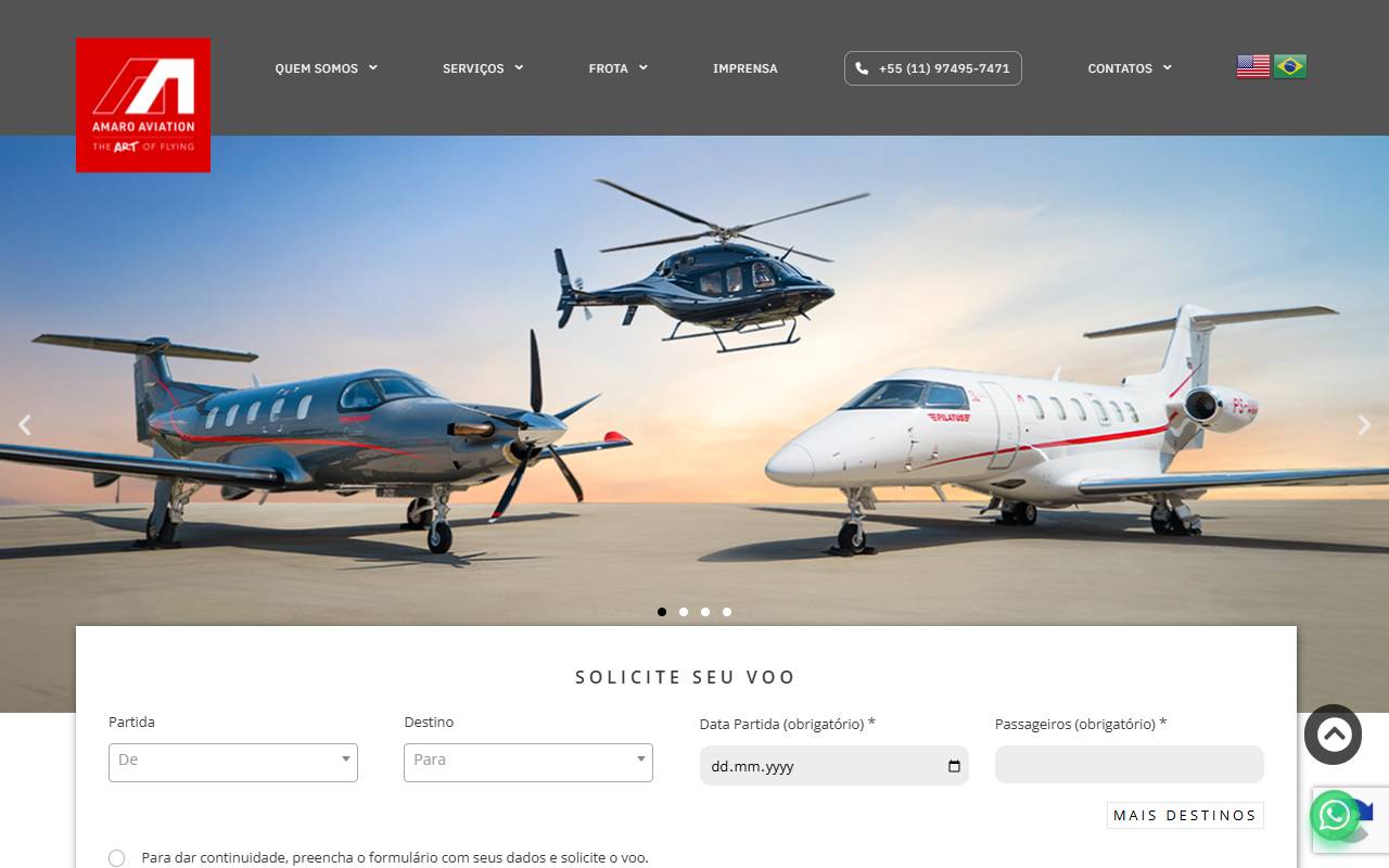 Anteprima del sito: Amaro Aviation SA