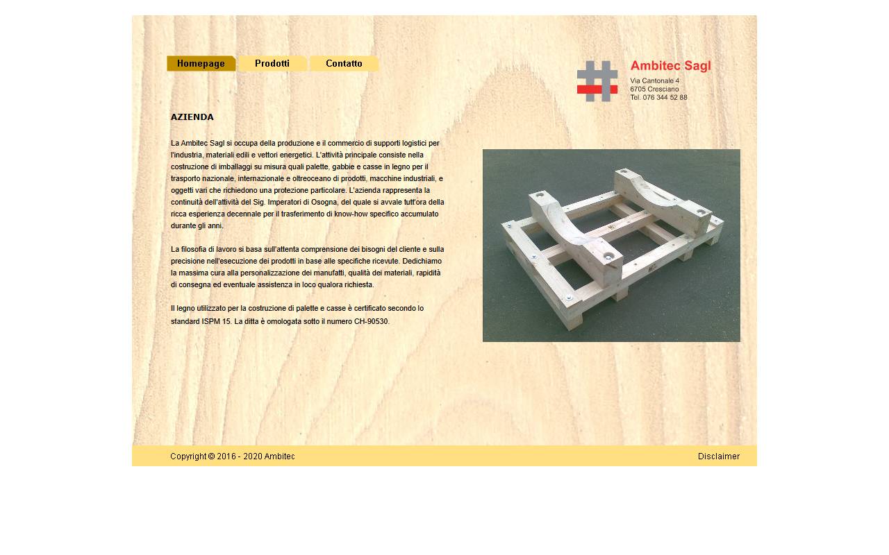 Anteprima del sito: Ambitec Sagl