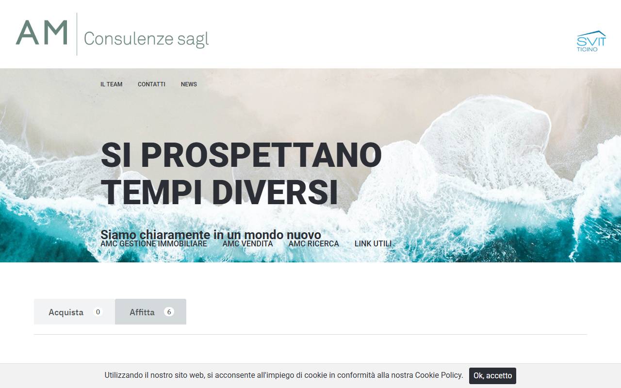 Anteprima del sito: AM Consulenze Sagl