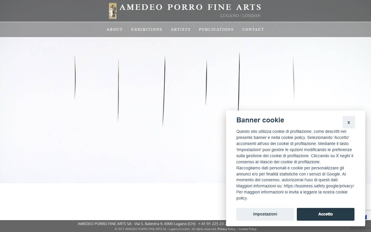 Anteprima del sito: Amedeo Porro Fine Arts SA