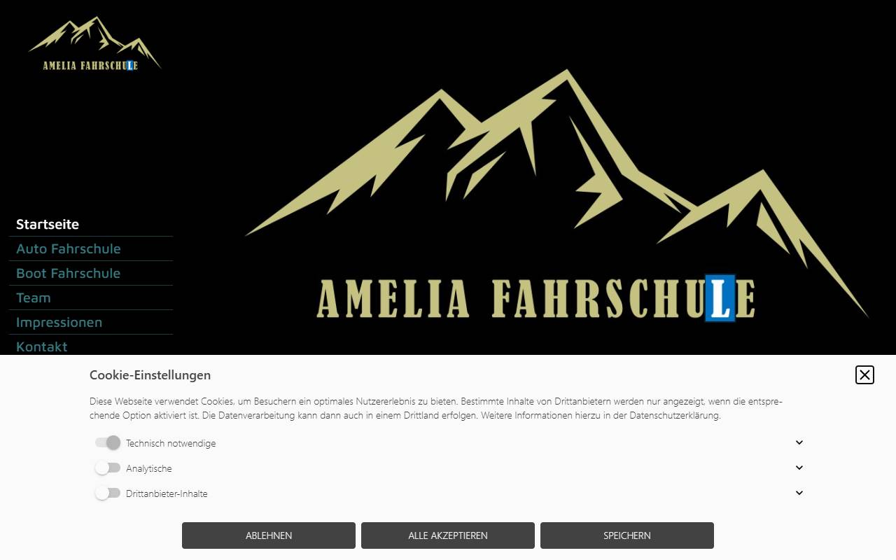 Anteprima del sito: Amelia Holding SA