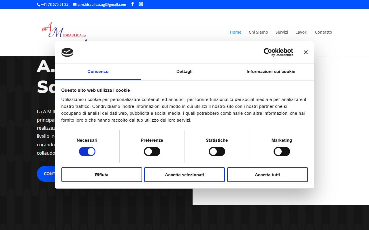 Anteprima del sito: A.M. IDRAULICA Sagl