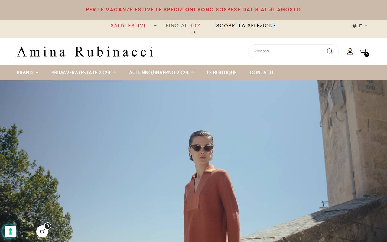 Anteprima del sito: AMINA RUBINACCI SAGL