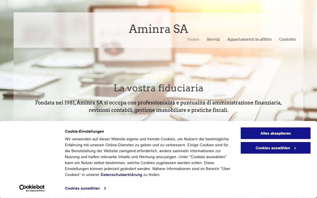 Anteprima del sito: Aminra SA