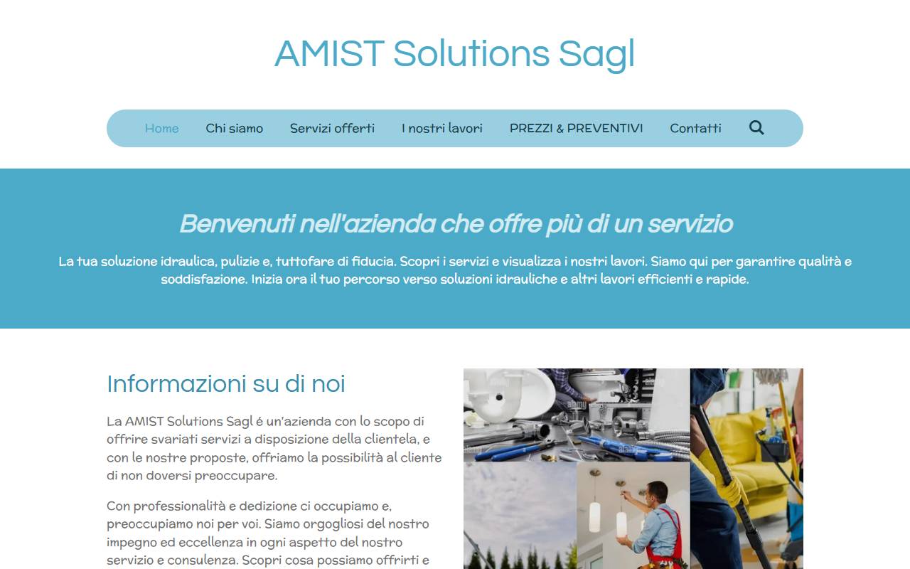 Anteprima del sito: AMIST Solutions Sagl