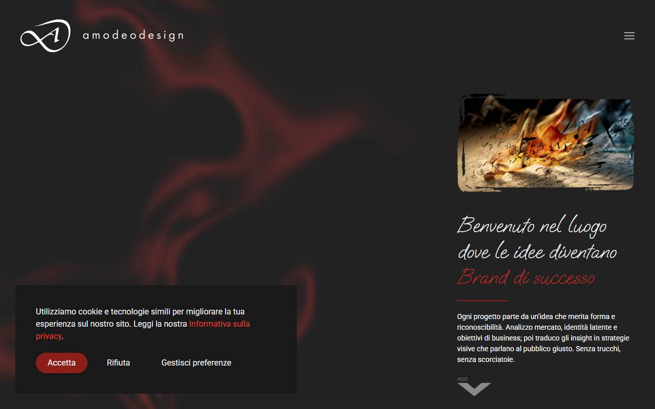 Anteprima del sito: AMODEO DESIGN