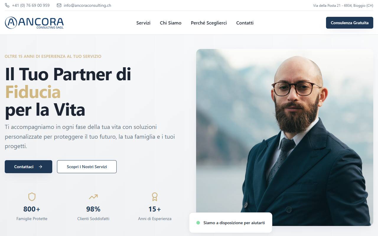 Anteprima del sito: Ancora Consulting sagl