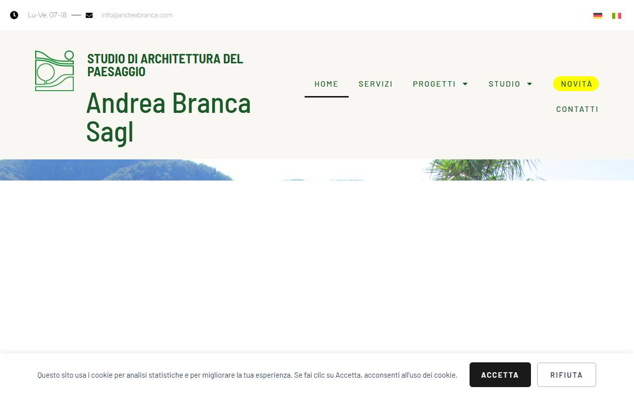 Anteprima del sito: Studio architettura del paesaggio Andrea Branca Sagl