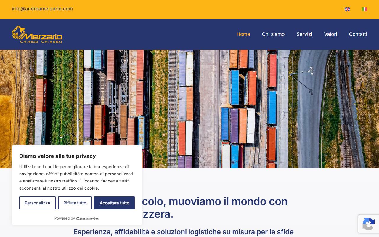 Anteprima del sito: Andrea Merzario SA