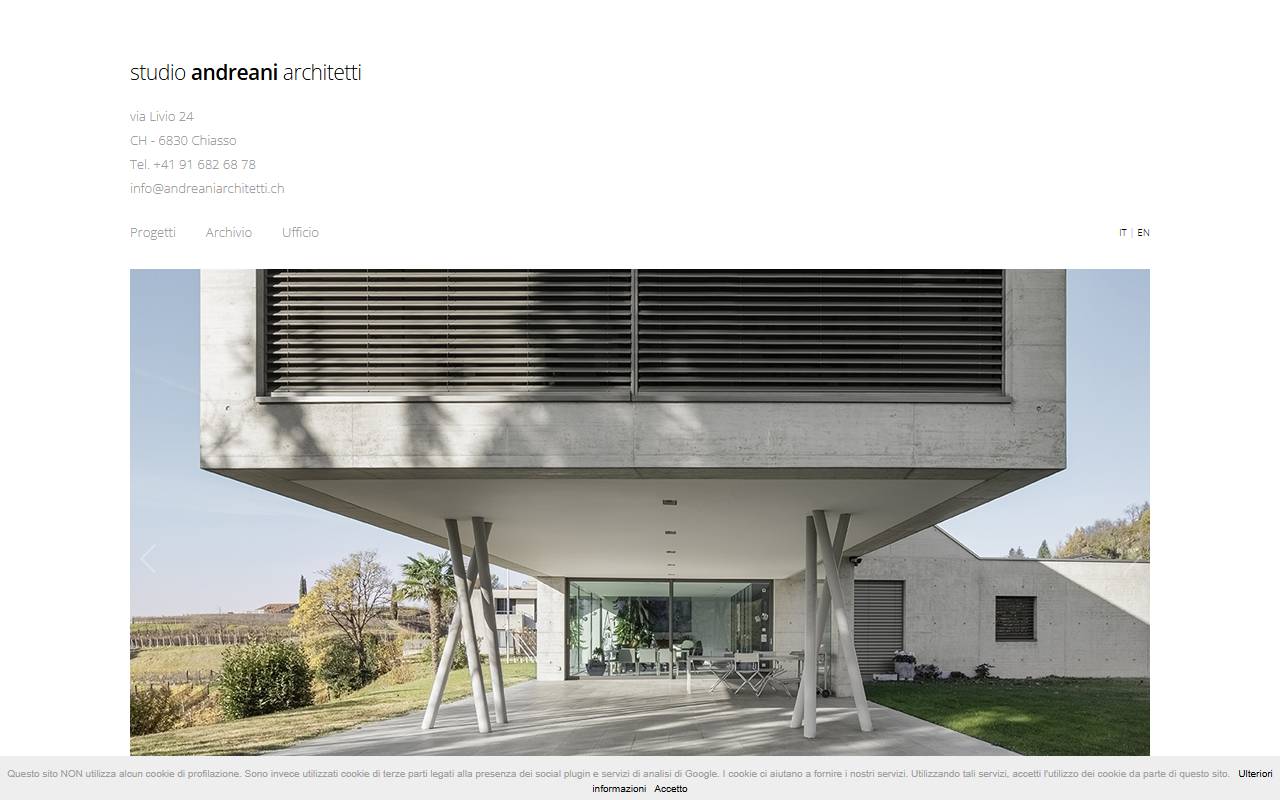 Anteprima del sito: Paolo Andreani, studio d'architettura