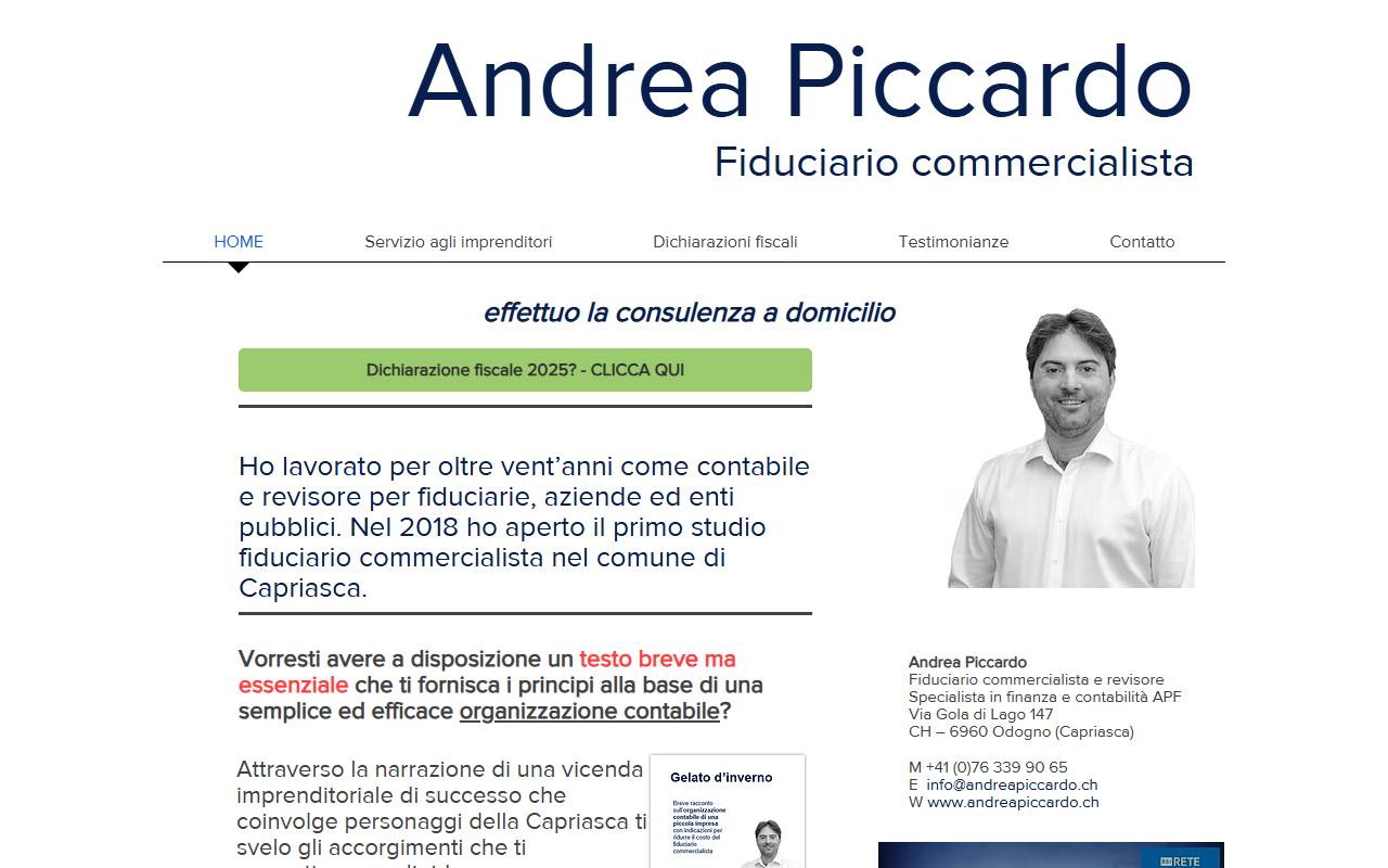 Anteprima del sito: Andrea Piccardo