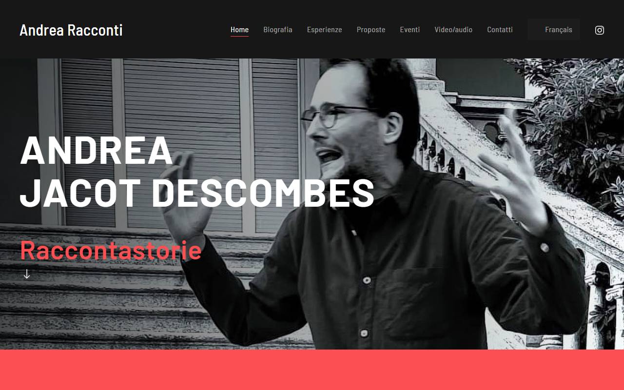Anteprima del sito: Andrea Racconti, di Andrea Jacot-Descombes