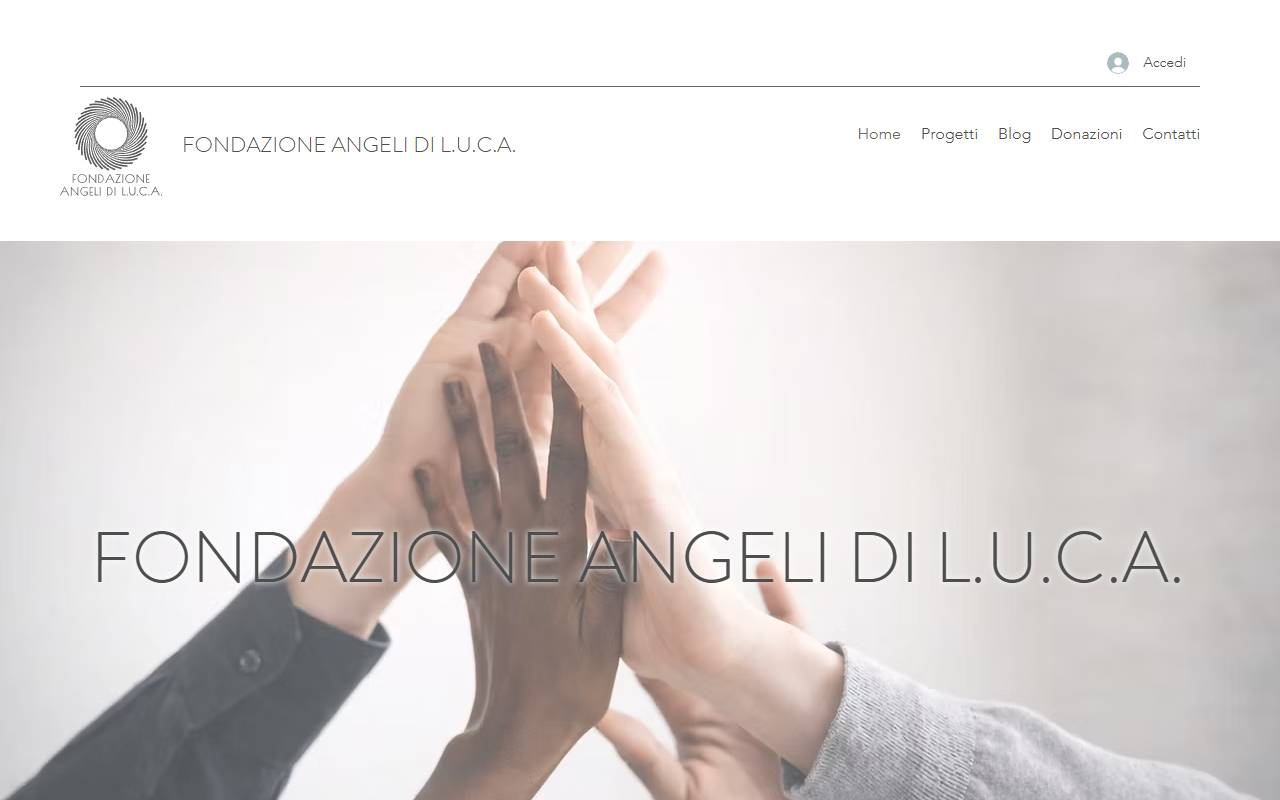 Anteprima del sito: Fondazione Angeli di L.U.C.A.