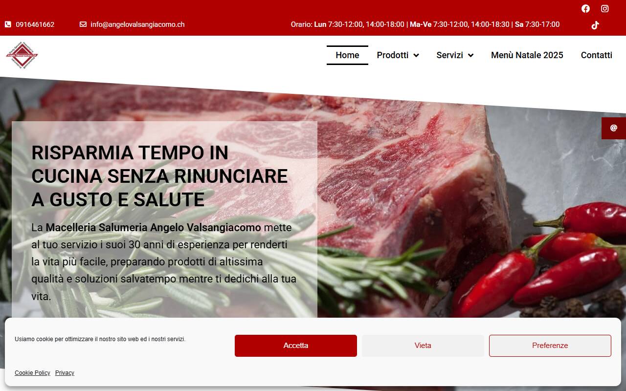 Anteprima del sito: ANGELO VALSANGIACOMO SA