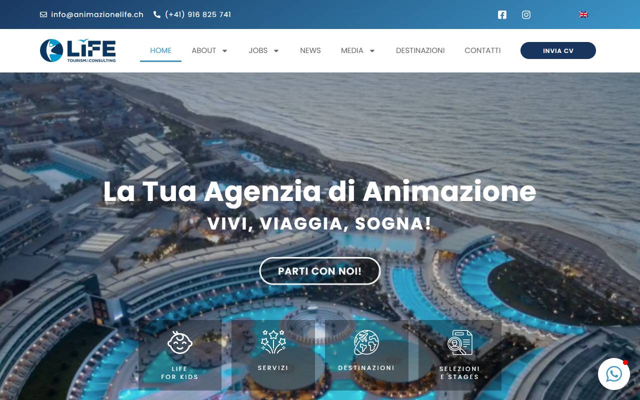 Anteprima del sito: Life Tourism Consulting SA