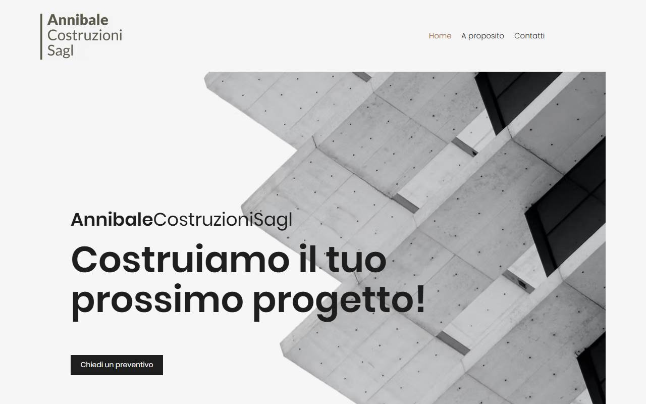 Anteprima del sito: Annibale Costruzioni Sagl