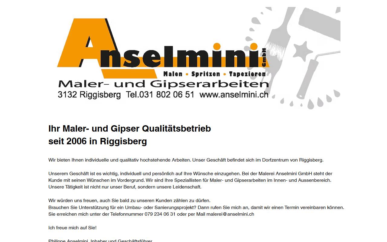 Anteprima del sito: Anselmini SA