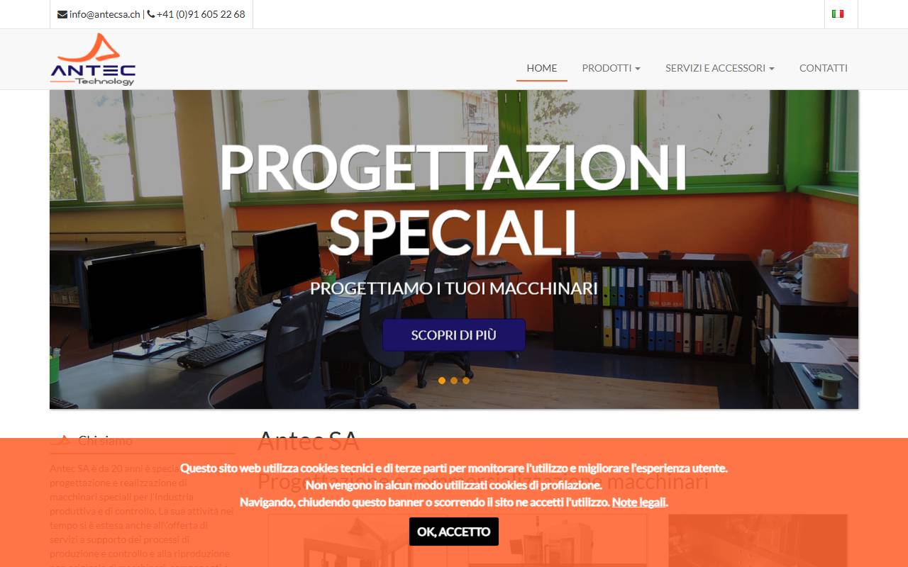Anteprima del sito: ANTEC SA