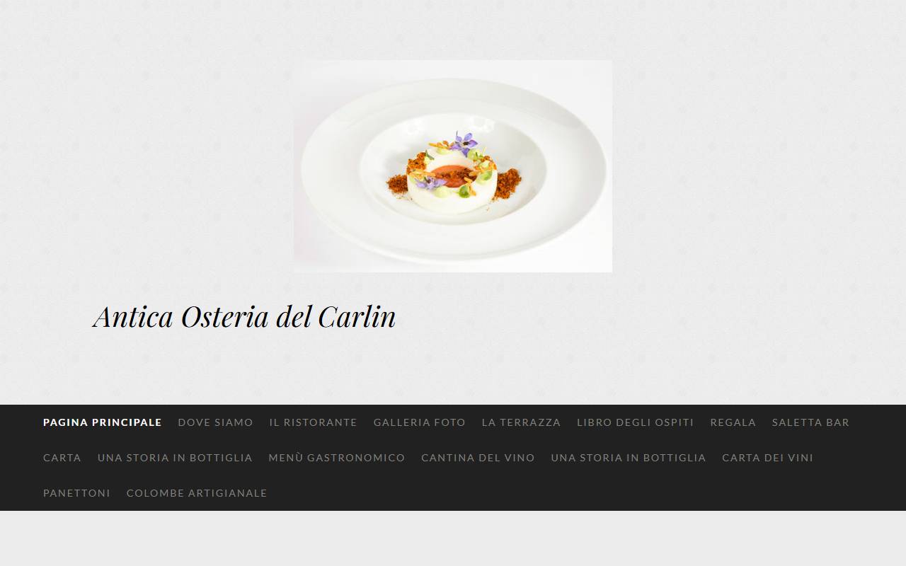 Anteprima del sito: ANTICA OSTERIA DEL CARLIN DI SQUILLANTE & CO.