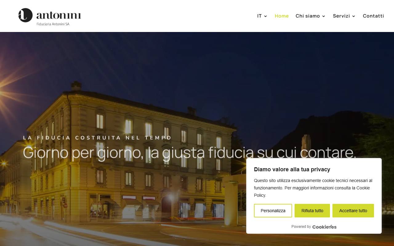 Anteprima del sito: Fiduciaria Antonini SA