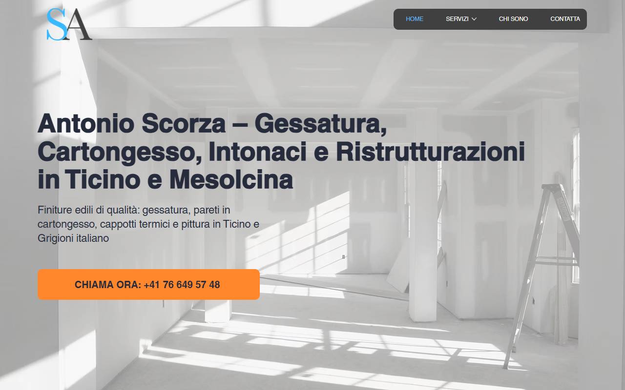 Anteprima del sito: Scorza Antonio, impresa di gessatura