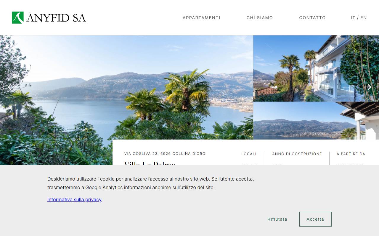 Anteprima del sito: Anyfid SA