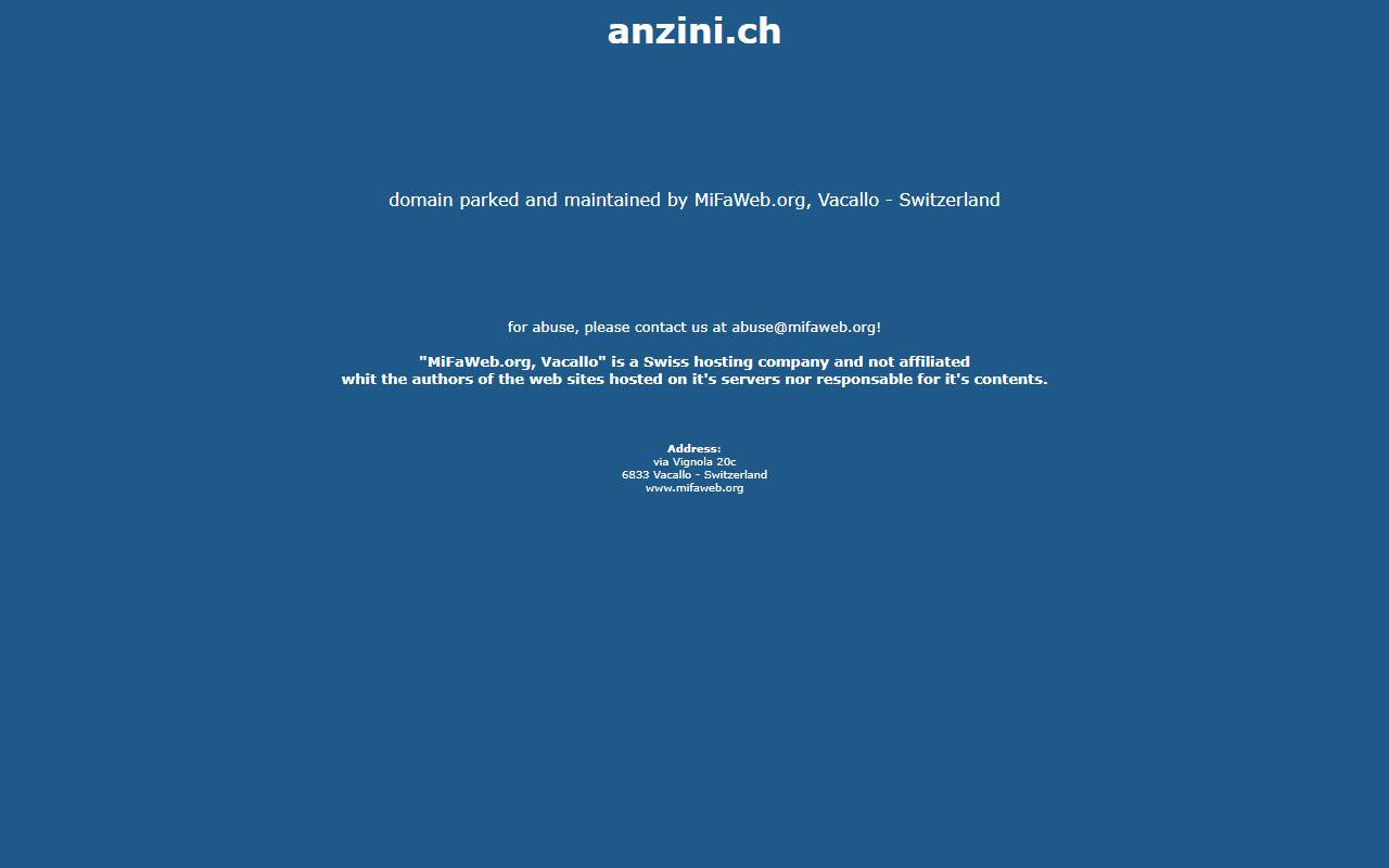 Anteprima del sito: ANZINI SAGL