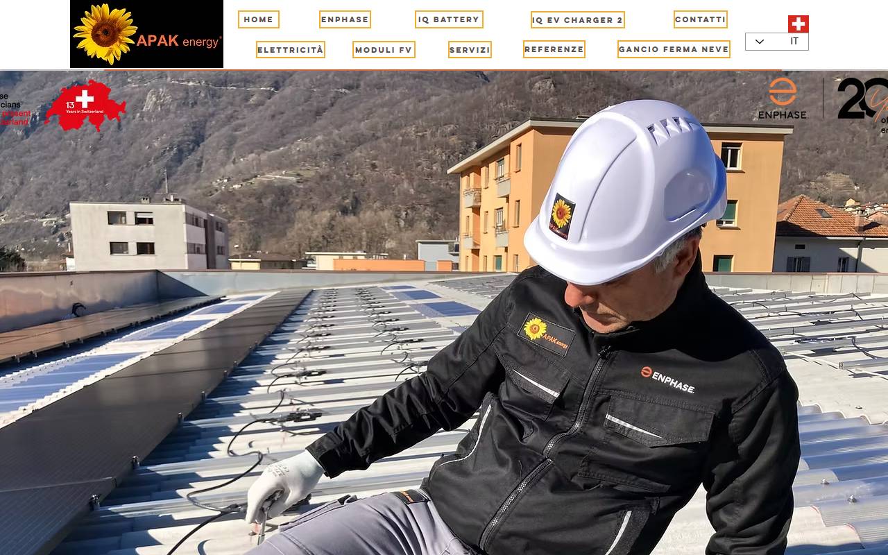Anteprima del sito: APAK energy Sagl
