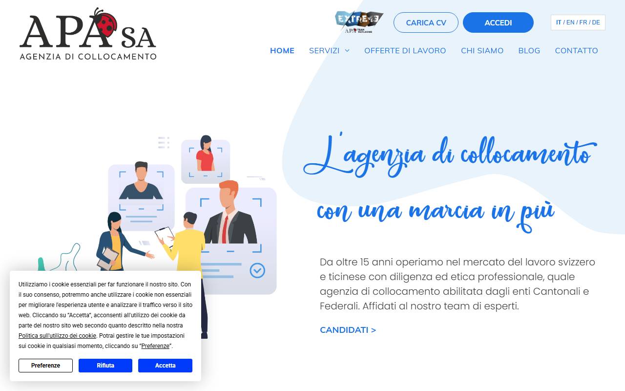 Anteprima del sito: APA SOLUTIONS SA