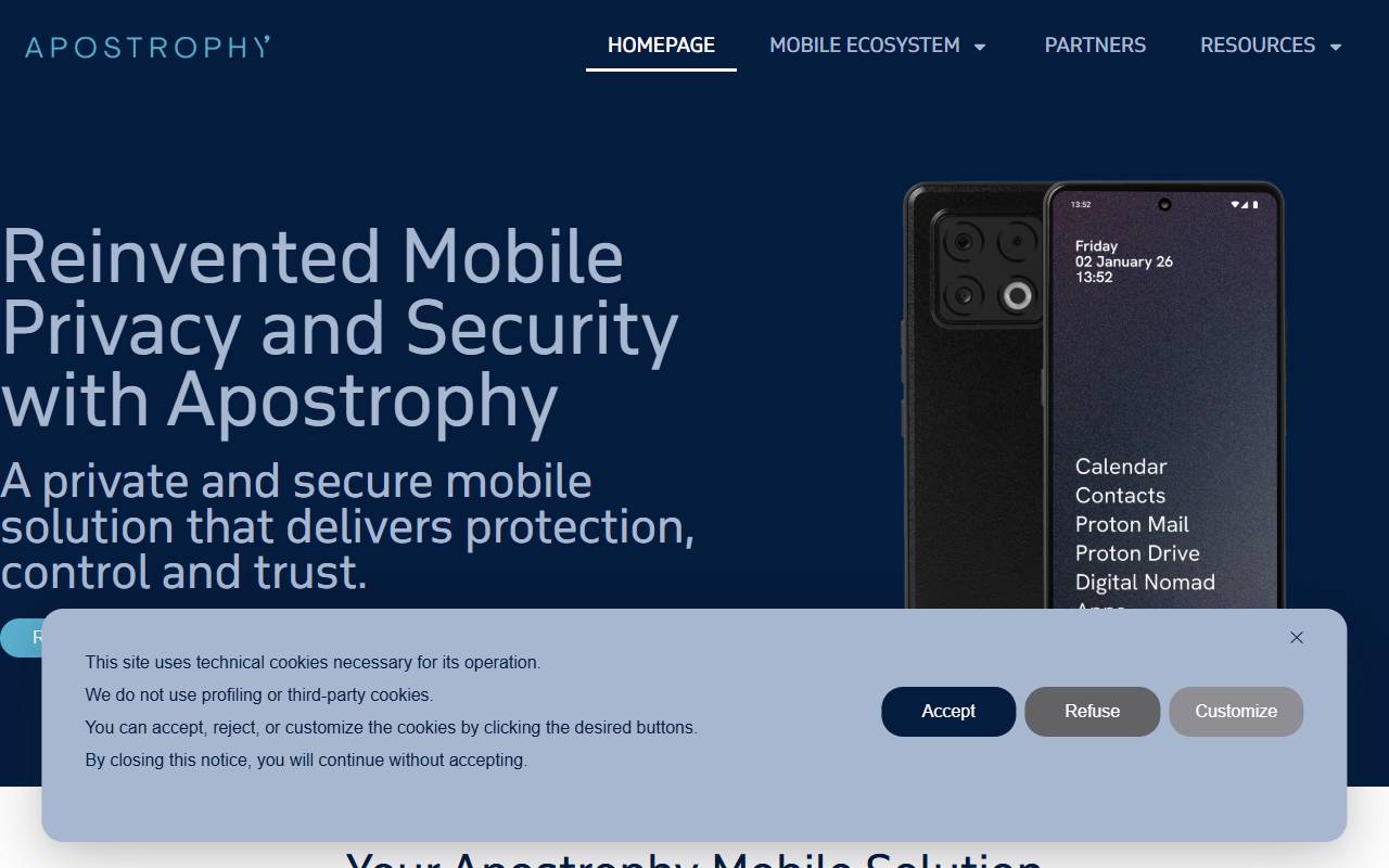 Anteprima del sito: Apostrophy AG