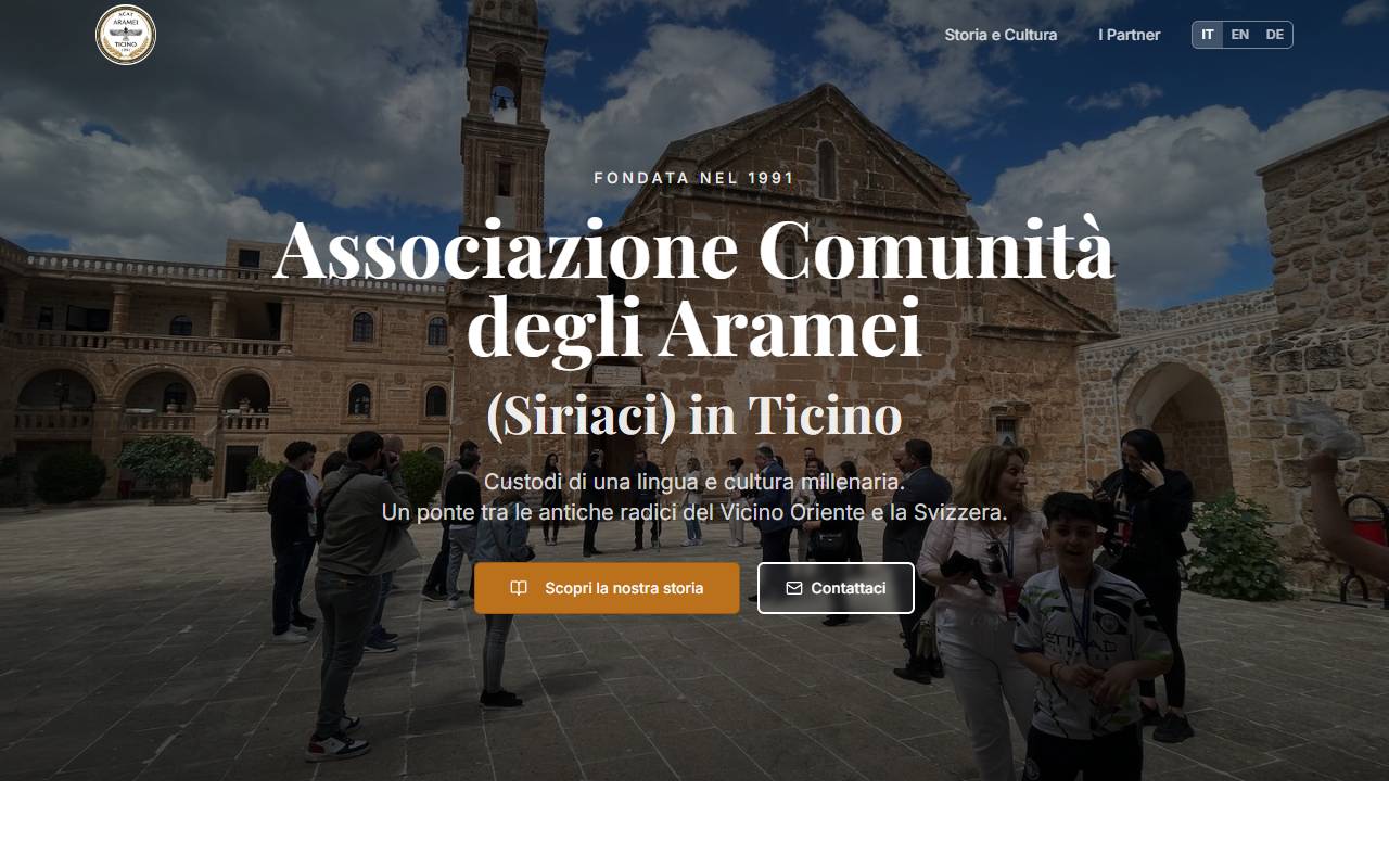 Anteprima del sito: ASSOCIAZIONE COMUNITA' DEGLI ARAMEI (ARAMAICI - SIRIACI) TICINO