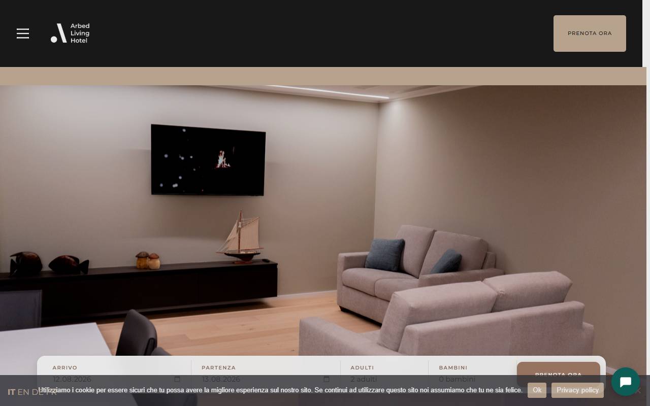 Anteprima del sito: Arbed Smart Living Hotel SA