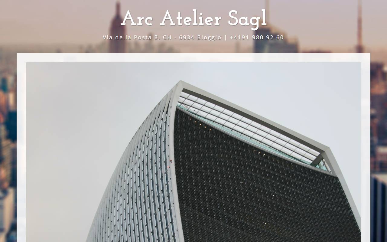 Anteprima del sito: Arc Atelier Sagl