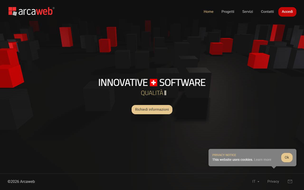 Anteprima del sito: Arcaweb Sagl