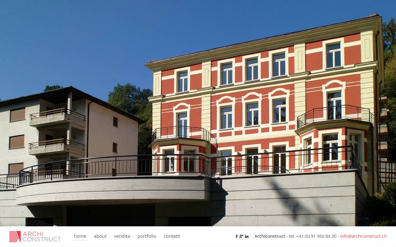 Anteprima del sito: Archiconstruct Sagl