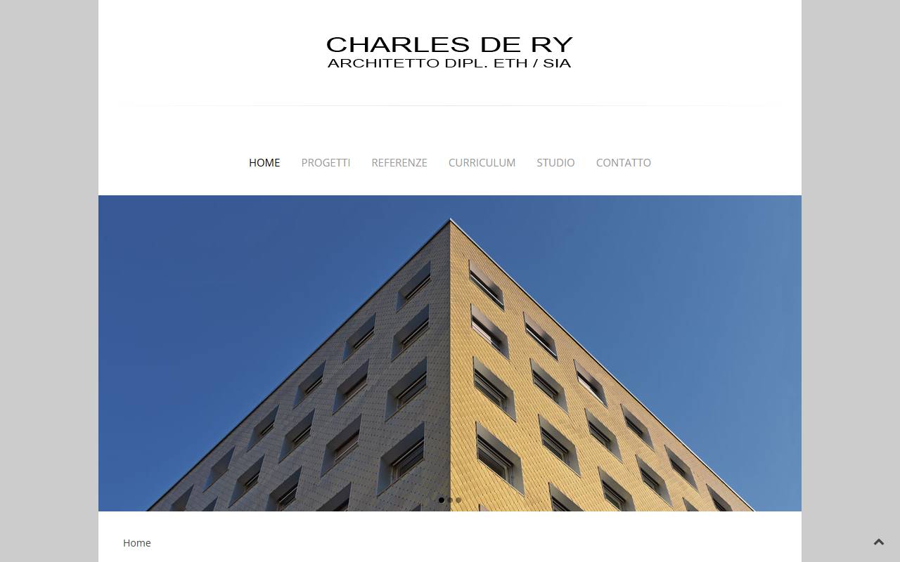Anteprima del sito: CHARLES DE RY ARCHITETTI SA