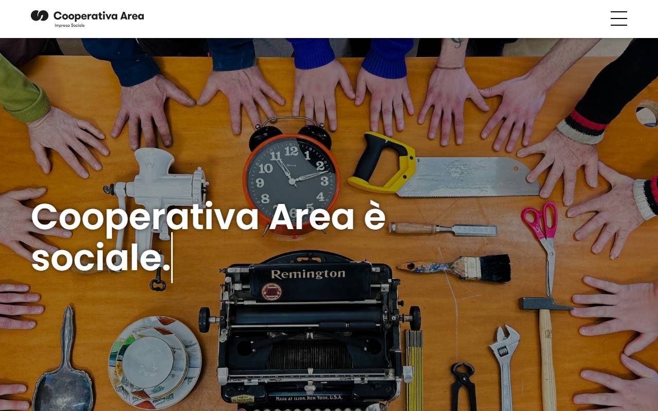 Anteprima del sito: società cooperativa AREA