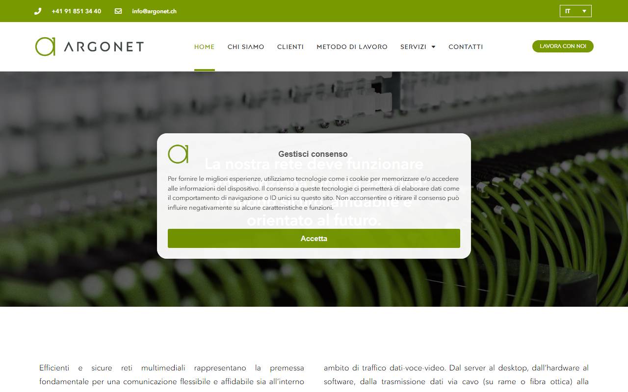 Anteprima del sito: ARGOnet SA